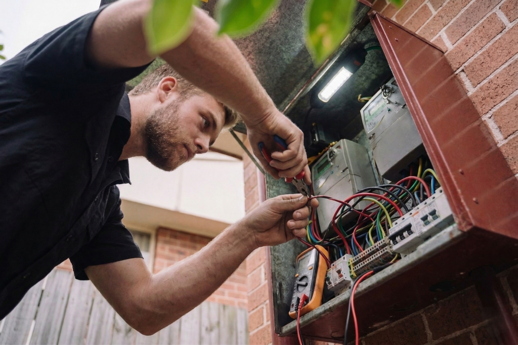 Dulwich Hill electrician performing electrical work