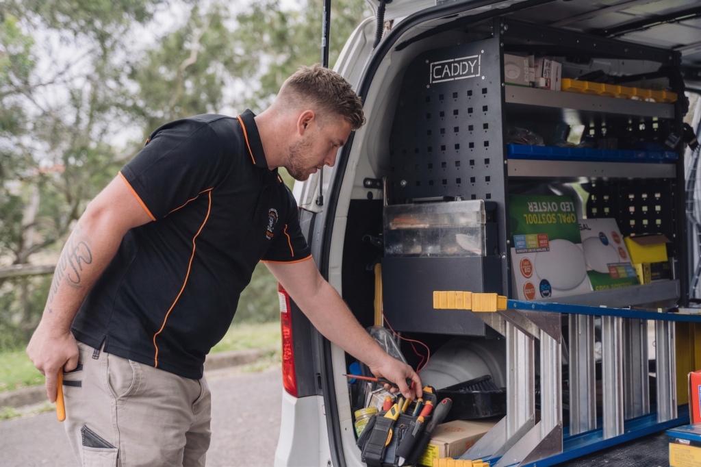 Licensed Dulwich Hill electrician working on a residential job